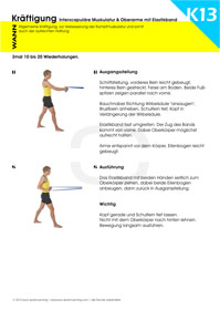 interscapuläre Muskulatur und Oberarme mit Elastikband kräftigen