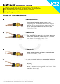 Hüftabduktoren in der Seitlage kräftigen